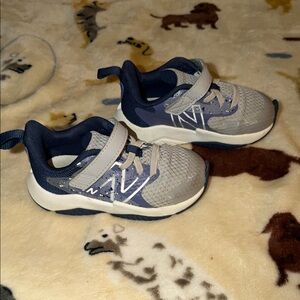 New Balance Kids' Navy and Gray Sneakers